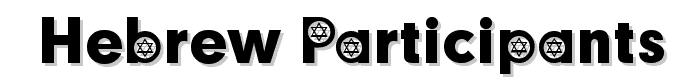 Hebrew Participants font
